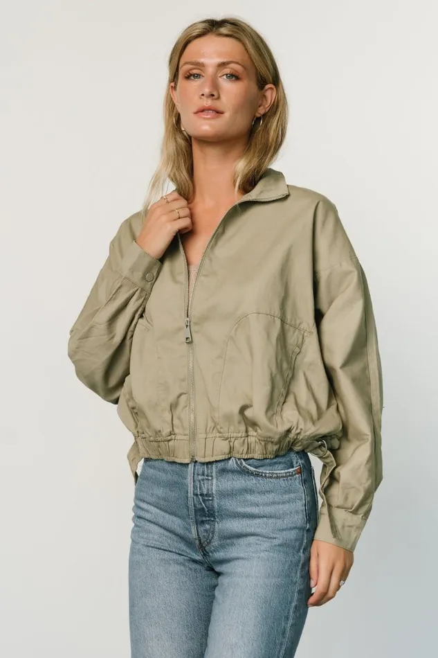 Women Beckett Bomber Jacket Olive Baltic Born Outerwear Women Beckett Bomber Jacket Olive Baltic Born Outerwear