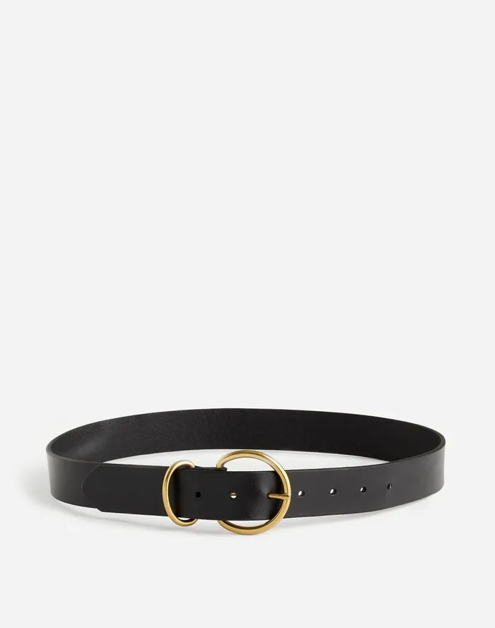Women Belts Madewell OBuckle Leather Belt True Black
