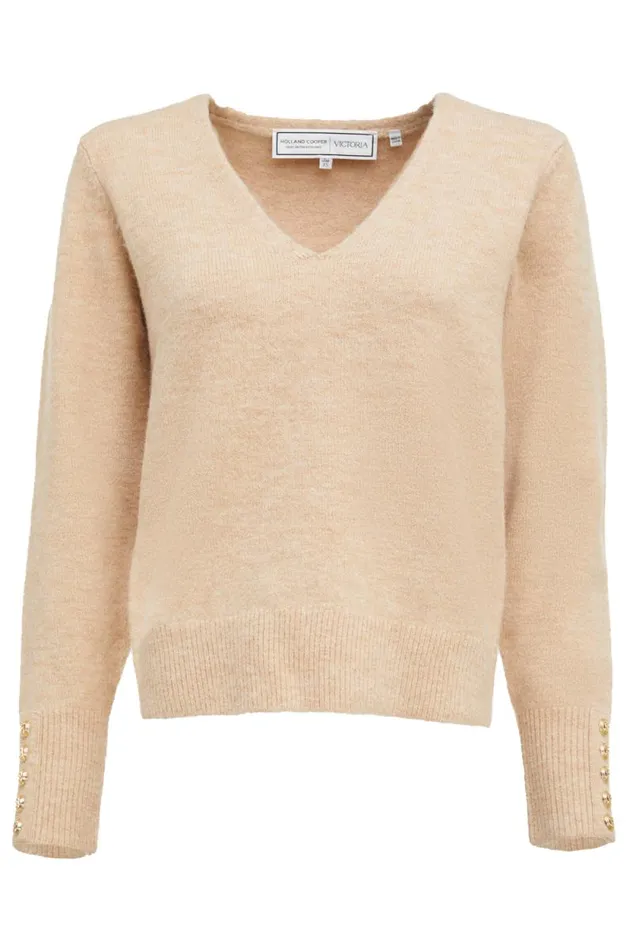 Women Berkeley VNeck Knit Camel Holland Cooper Knitwear Women Berkeley VNeck Knit Camel Holland Cooper Knitwear