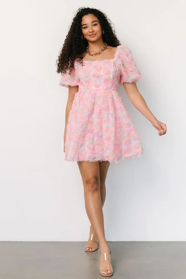 Women Bette Mini Dress Pink Floral Baltic Born Short Dresses