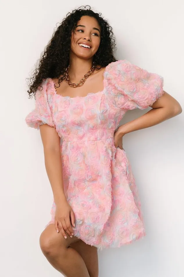 Women Bette Mini Dress Pink Floral Baltic Born Short Dresses Women Bette Mini Dress Pink Floral Baltic Born Short Dresses