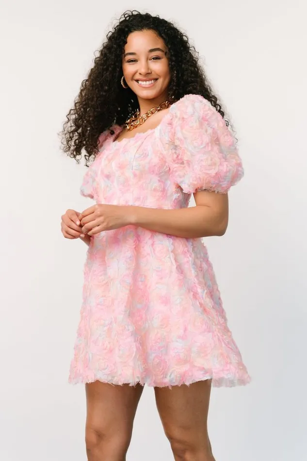 Women Bette Mini Dress Pink Floral Baltic Born Short Dresses Women Bette Mini Dress Pink Floral Baltic Born Short Dresses