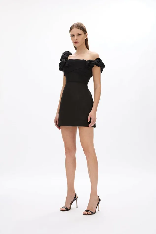 Women Black Dresses Rachel Gilbert HENLEY MINI Women Black Dresses Rachel Gilbert HENLEY MINI