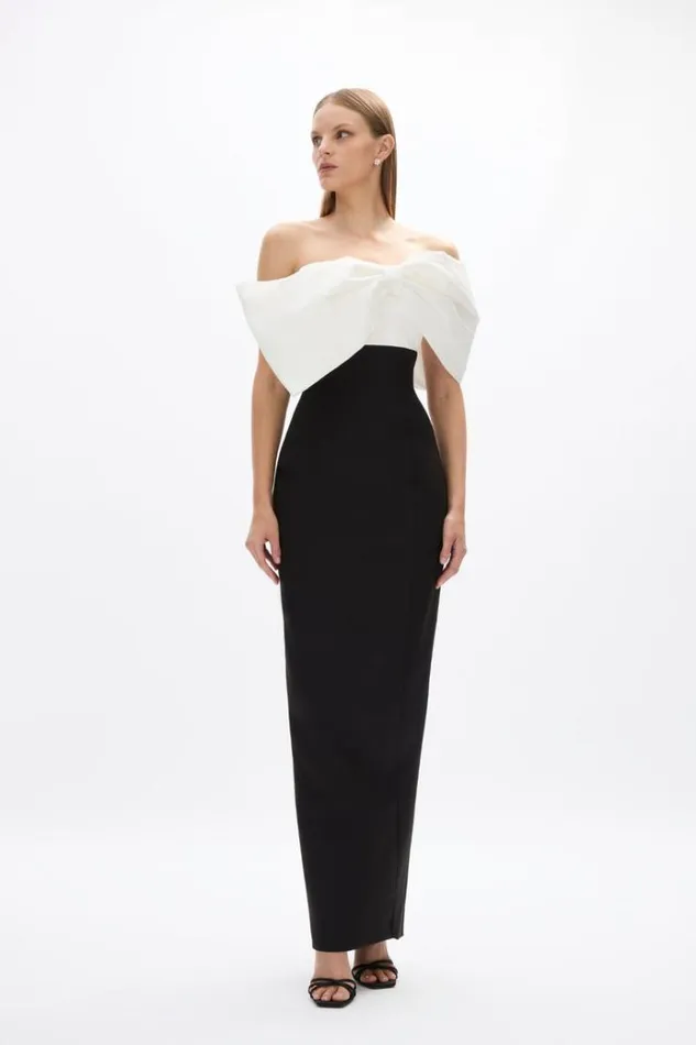 Women Black Dresses Rachel Gilbert Kace Gown In BlackIvory