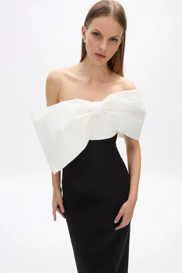 Women Black Dresses Rachel Gilbert Kace Gown In BlackIvory