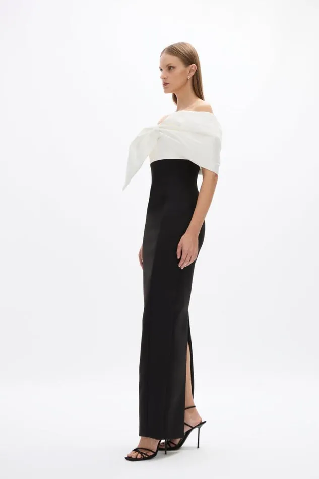 Women Black Dresses Rachel Gilbert Kace Gown In BlackIvory