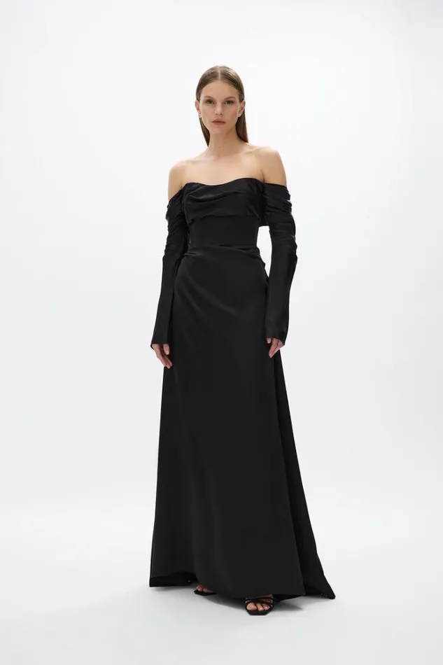 Women Black Dresses Rachel Gilbert LUCIEN SLEEVE GOWN