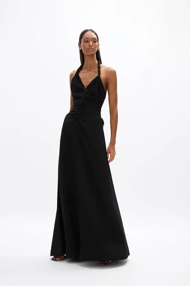 Women Black Dresses Rachel Gilbert Soren Gown Black