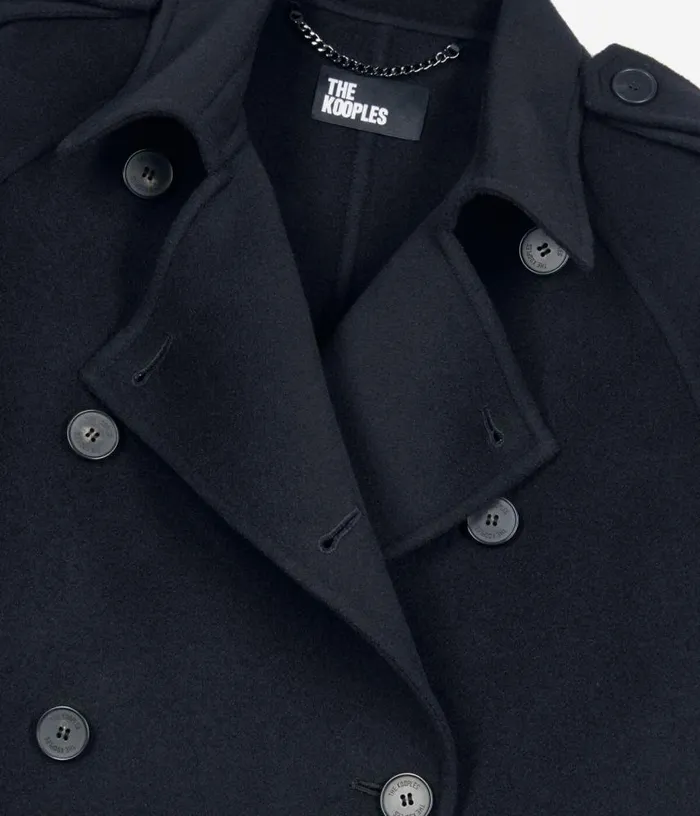 Women Black Trench Style Coat THE KOOPLES Coats and Jackets