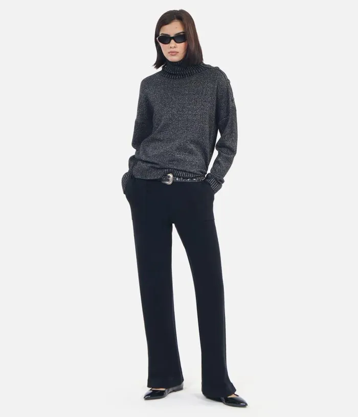 Women Black Wool And Cashmere Sweater THE KOOPLES Sweaters