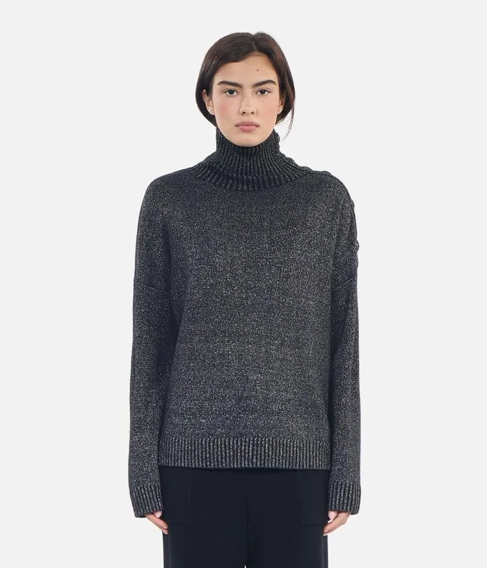 Women Black Wool And Cashmere Sweater THE KOOPLES Sweaters