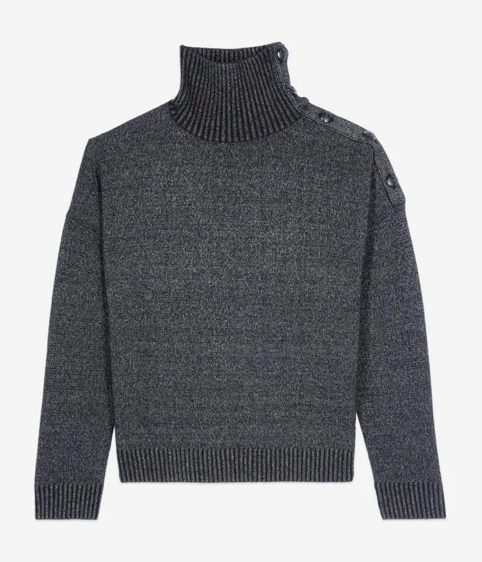 Women Black Wool And Cashmere Sweater THE KOOPLES Sweaters