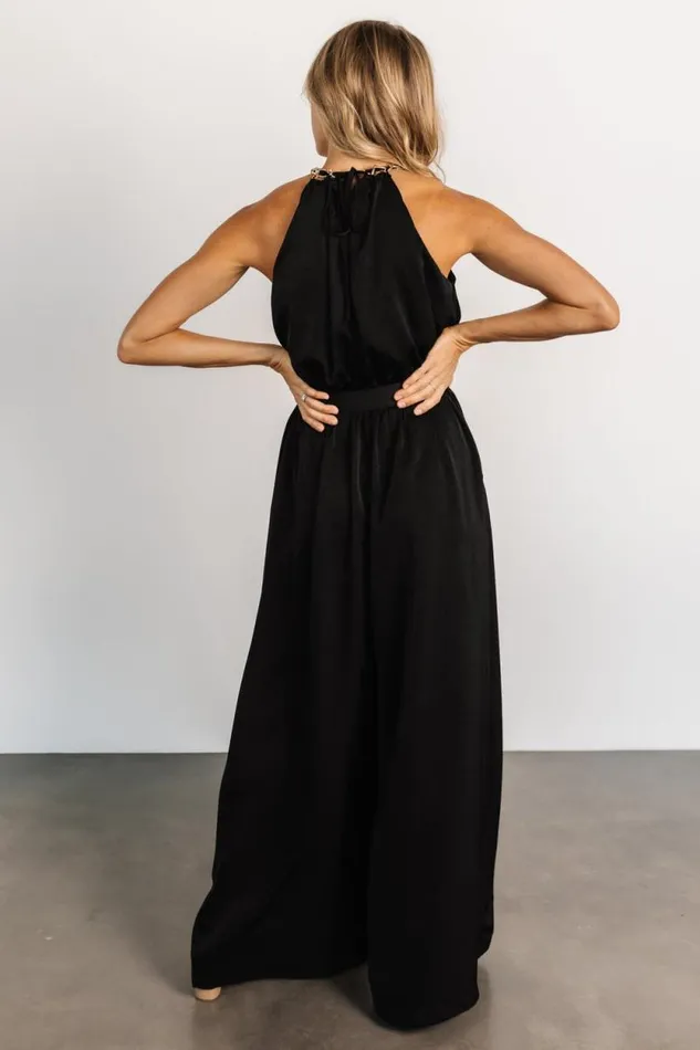 Women Blaire Satin Jumpsuit Black Baltic Born Jumpsuits and Rompers Women Blaire Satin Jumpsuit Black Baltic Born Jumpsuits and Rompers