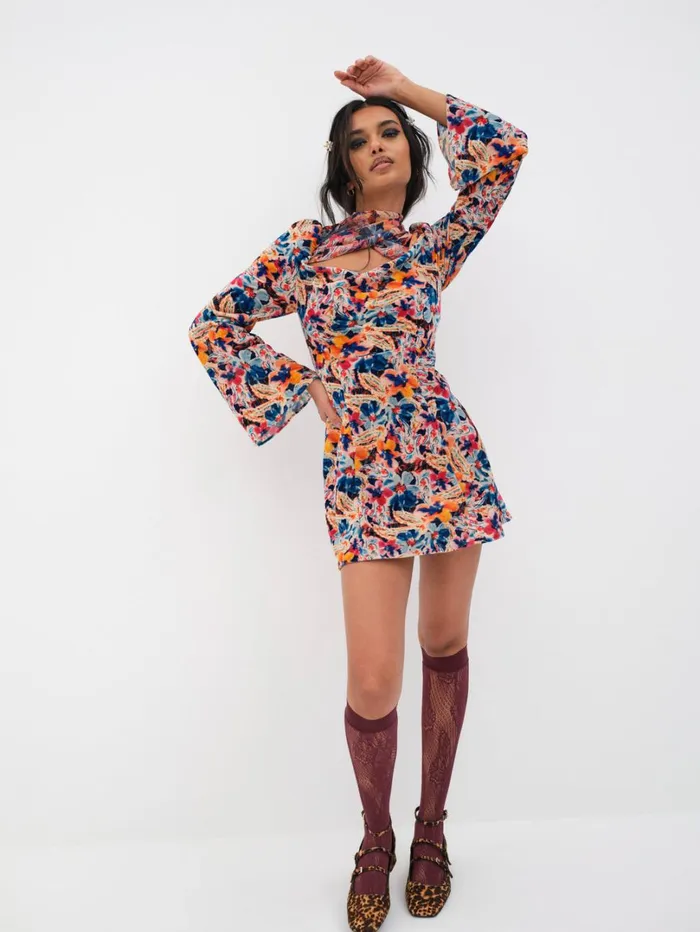 Women Blake Mini Dress Multi For Love and Lemons Dresses Women Blake Mini Dress Multi For Love and Lemons Dresses