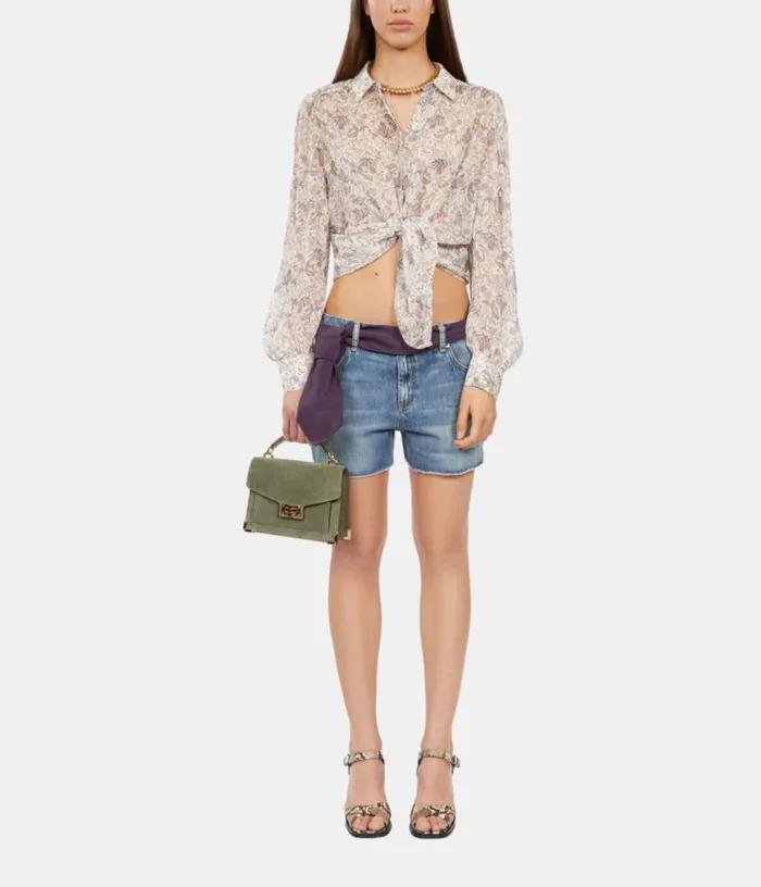 Women Blue Denim Shorts THE KOOPLES Skirts and Shorts