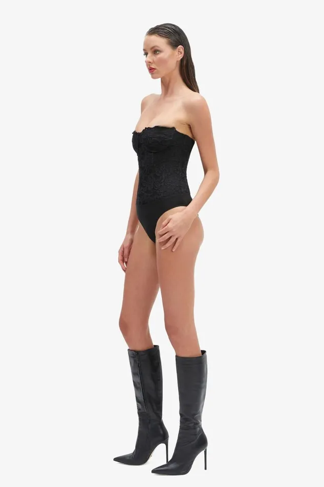 Women Bodysuits Bardot Oskar Bodysuit In Black Black Women Bodysuits Bardot Oskar Bodysuit In Black Black