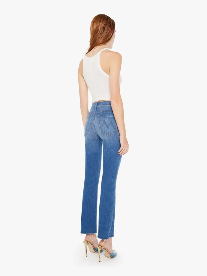 Women Bootcut Mother Denim The Insider Flood Fray Blue medium