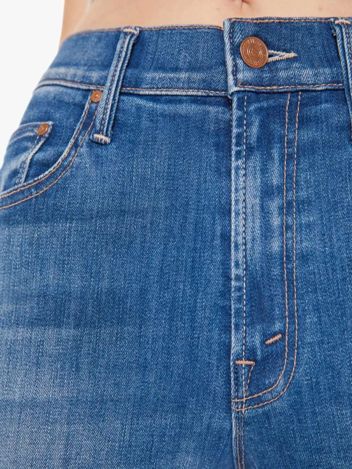 Women Bootcut Mother Denim The Insider Flood Fray Blue medium