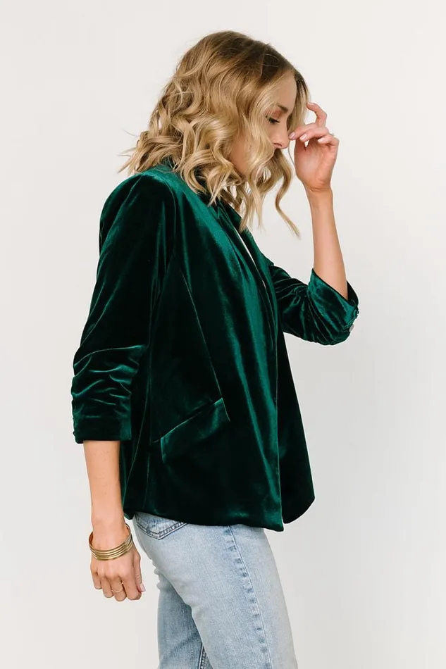 Women Brinton Velvet Blazer Dark Green Baltic Born Outerwear Women Brinton Velvet Blazer Dark Green Baltic Born Outerwear