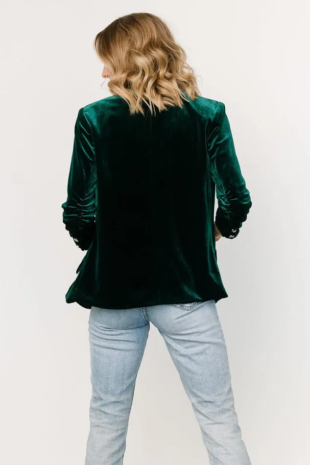 Women Brinton Velvet Blazer Dark Green Baltic Born Outerwear Women Brinton Velvet Blazer Dark Green Baltic Born Outerwear