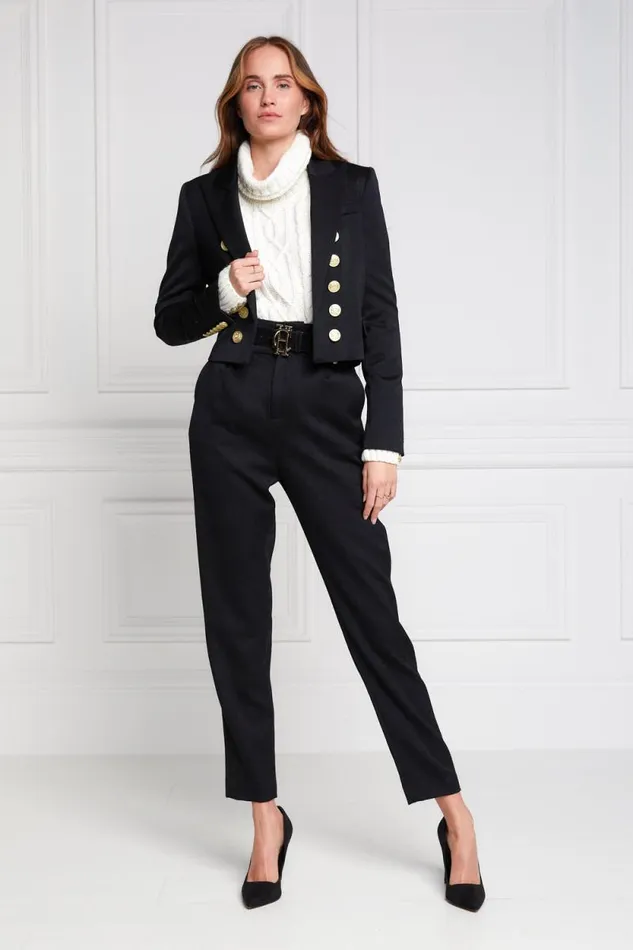 Women Brompton Jacket Black Barathea Holland Cooper Tailoring