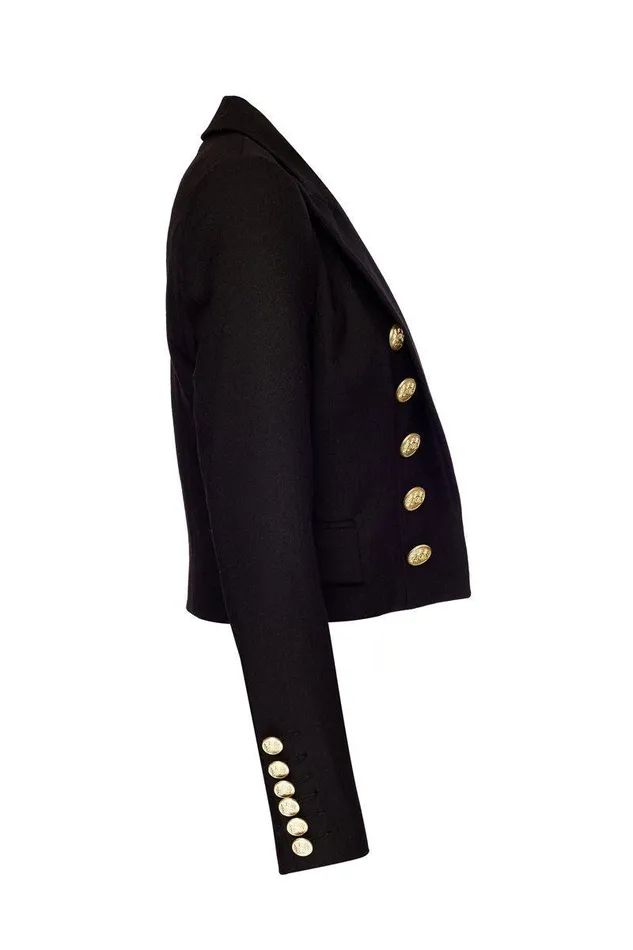 Women Brompton Jacket Black Barathea Holland Cooper Tailoring