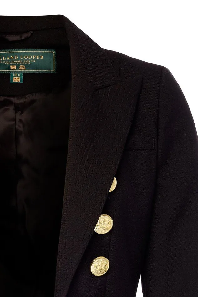 Women Brompton Jacket Black Barathea Holland Cooper Tailoring