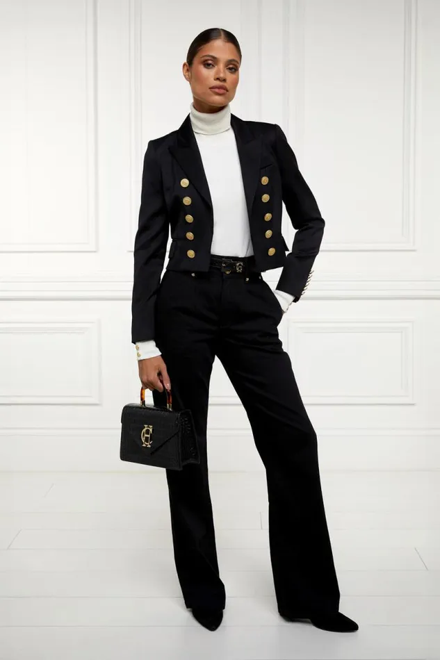 Women Brompton Jacket Black Barathea Holland Cooper Tailoring