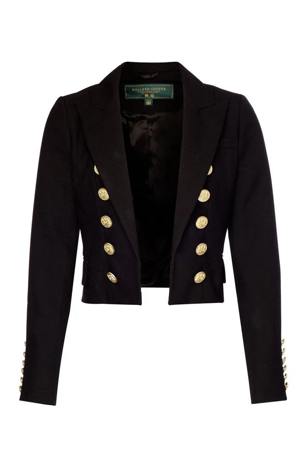 Women Brompton Jacket Black Barathea Holland Cooper Tailoring