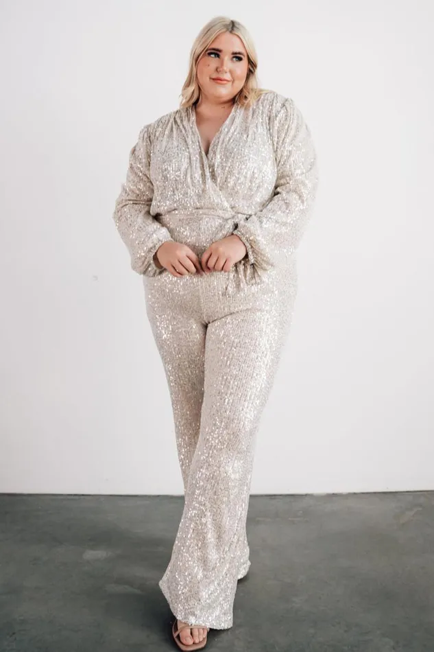 Women Brussels Sequin Jumpsuit Cream Baltic Born Jumpsuits and Rompers