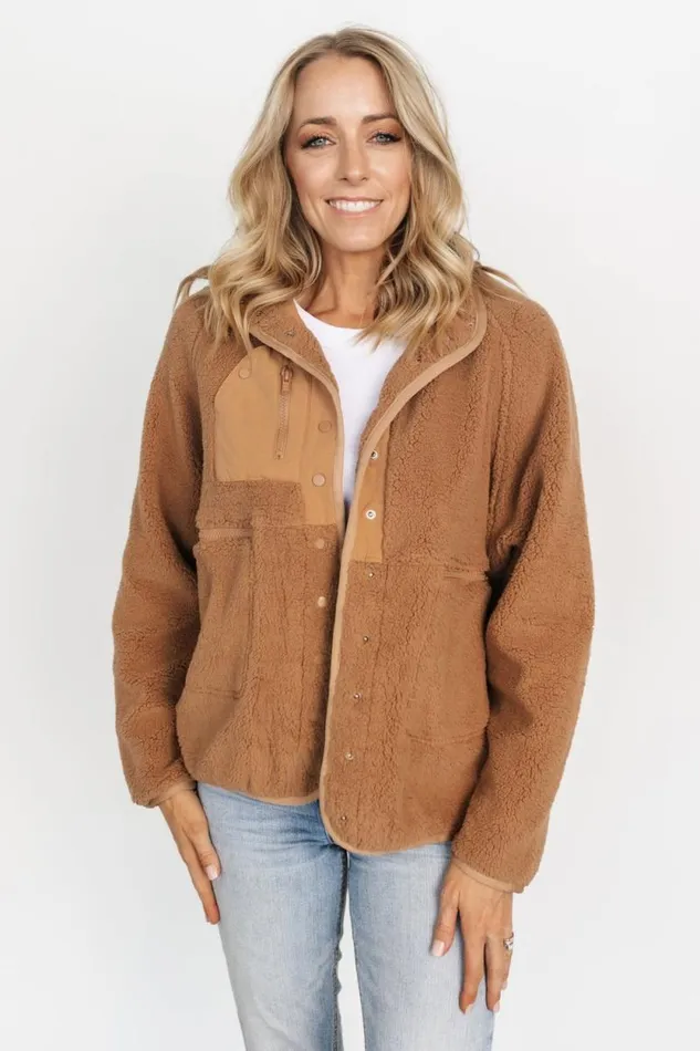 Women Brynn Sherpa Jacket Camel Baltic Born Outerwear Women Brynn Sherpa Jacket Camel Baltic Born Outerwear