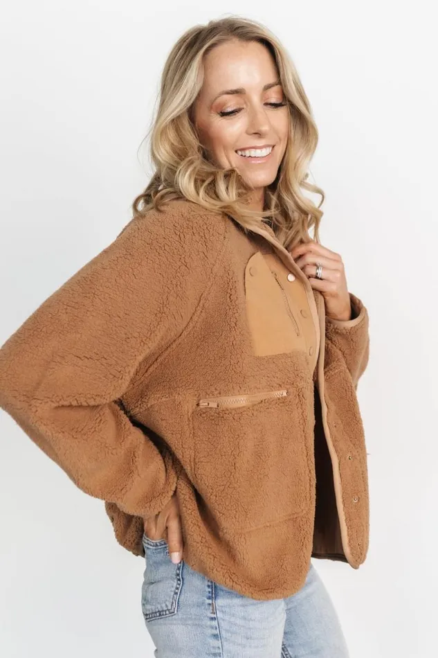 Women Brynn Sherpa Jacket Camel Baltic Born Outerwear Women Brynn Sherpa Jacket Camel Baltic Born Outerwear