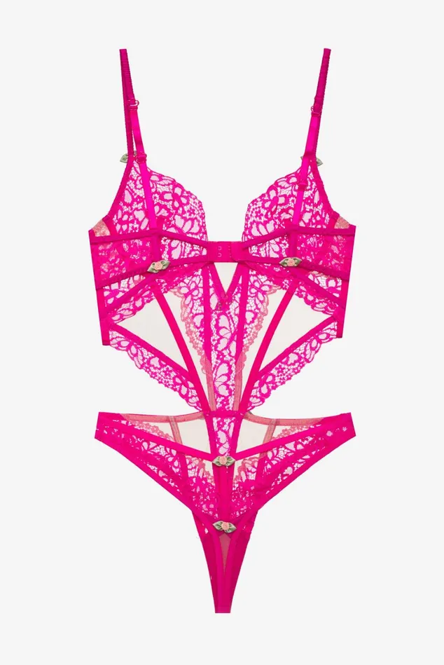 Women Butterfly Lace Teddy Pink For Love and Lemons Lingerie Women Butterfly Lace Teddy Pink For Love and Lemons Lingerie