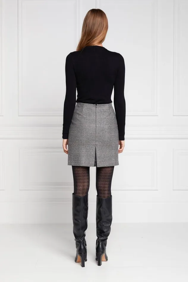Women Buttoned Knit Crew Neck Black Holland Cooper Knitwear Women Buttoned Knit Crew Neck Black Holland Cooper Knitwear