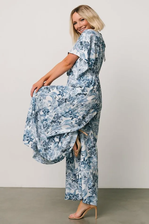 Women Byron Jumpsuit Blue Print Baltic Born Jumpsuits and Rompers Women Byron Jumpsuit Blue Print Baltic Born Jumpsuits and Rompers
