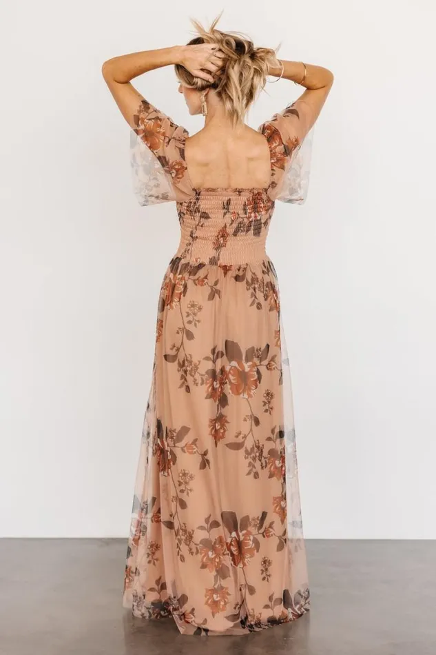 Women Cassandra Tulle Maxi Dress Copper Floral Baltic Born Tulle Styles Women Cassandra Tulle Maxi Dress Copper Floral Baltic Born Tulle Styles