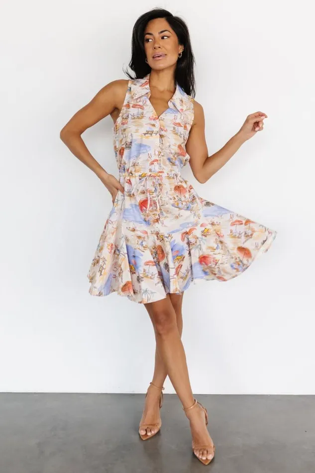 Women Cassis Short Dress Multi Print Baltic Born Short Dresses