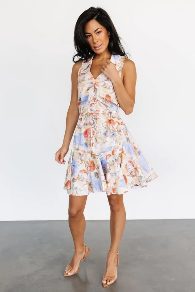 Women Cassis Short Dress Multi Print Baltic Born Short Dresses