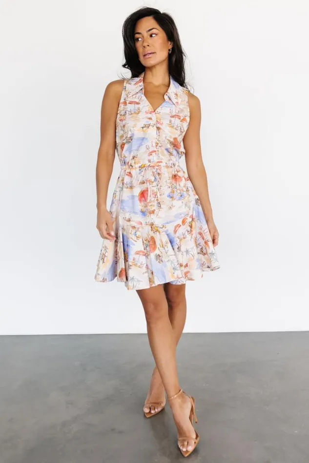 Women Cassis Short Dress Multi Print Baltic Born Short Dresses