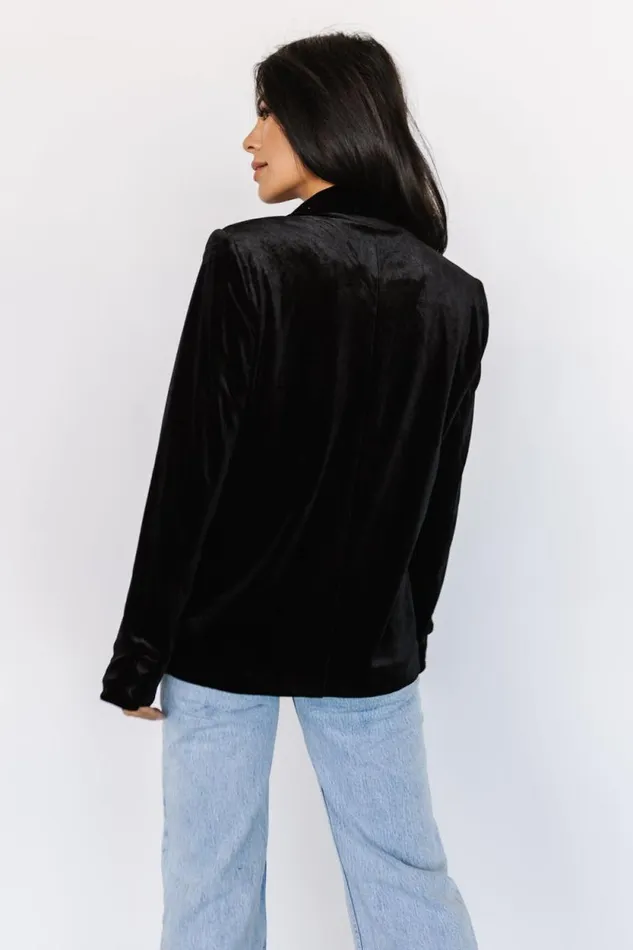 Women Centennial Velvet Blazer Black Baltic Born Outerwear Women Centennial Velvet Blazer Black Baltic Born Outerwear