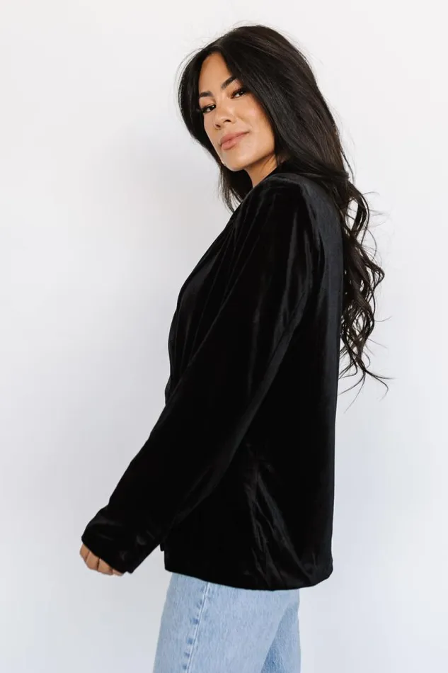 Women Centennial Velvet Blazer Black Baltic Born Outerwear Women Centennial Velvet Blazer Black Baltic Born Outerwear