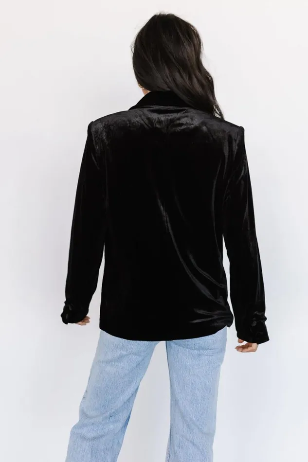 Women Centennial Velvet Blazer Black Baltic Born Outerwear Women Centennial Velvet Blazer Black Baltic Born Outerwear