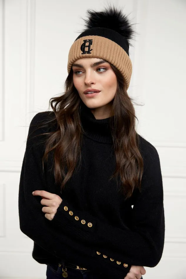 Women Chelsea Merino Bobble Hat Black Holland Cooper Hats and Headbands Women Chelsea Merino Bobble Hat Black Holland Cooper Hats and Headbands