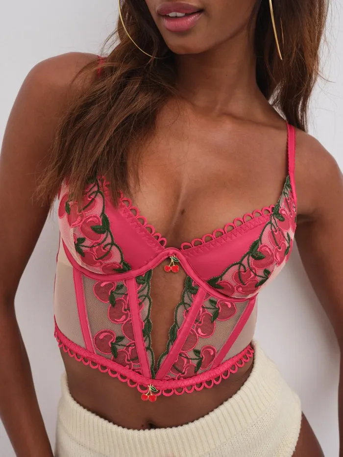 Women Cherie Bustier Red For Love and Lemons Lingerie
