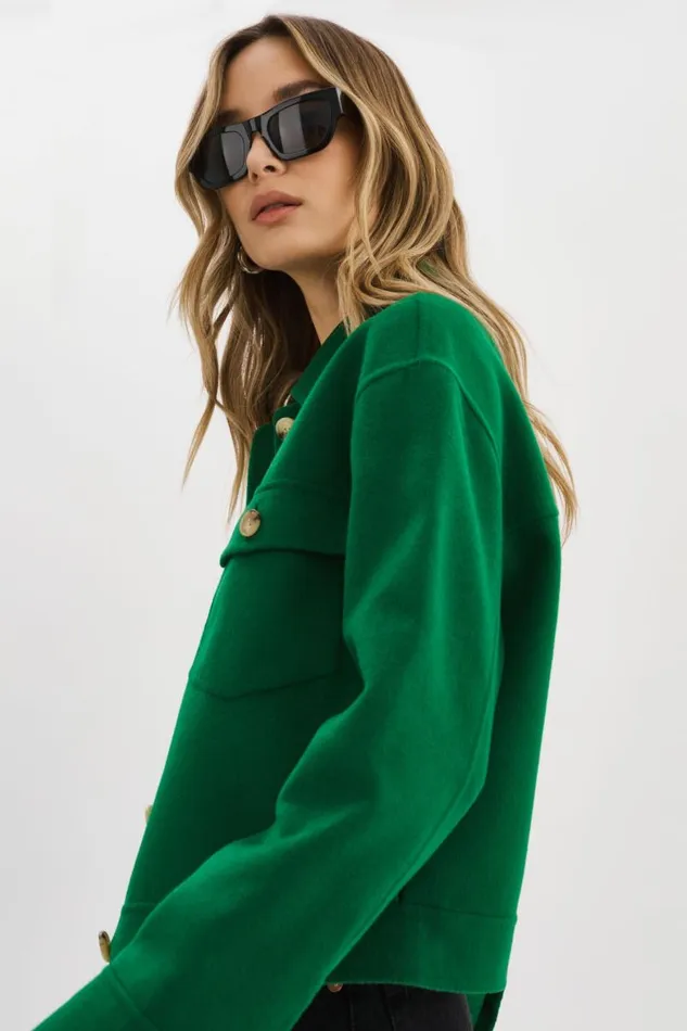 Women CHRISTINE Wool Jacket Vibrant Green LAMARQUE Wool Women CHRISTINE Wool Jacket Vibrant Green LAMARQUE Wool