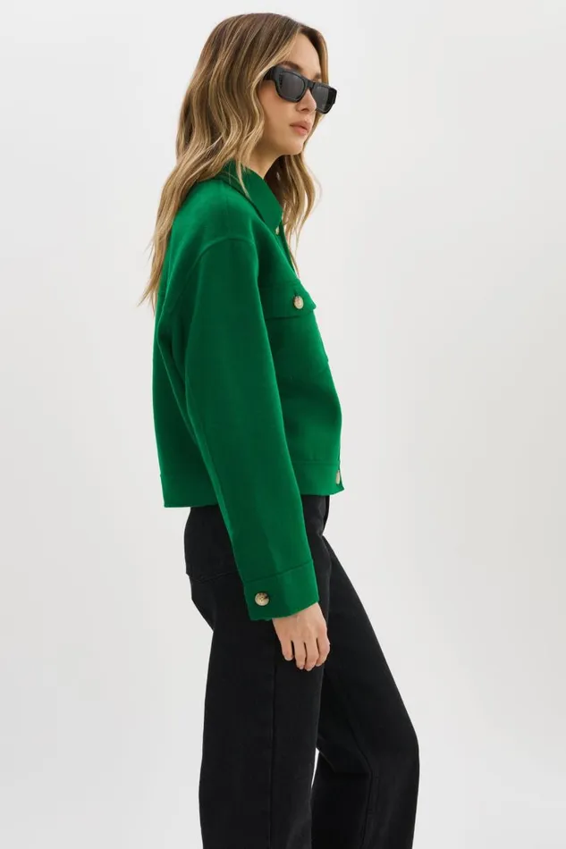 Women CHRISTINE Wool Jacket Vibrant Green LAMARQUE Wool Women CHRISTINE Wool Jacket Vibrant Green LAMARQUE Wool