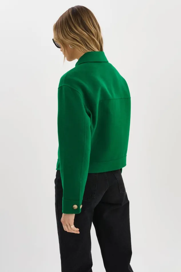 Women CHRISTINE Wool Jacket Vibrant Green LAMARQUE Wool Women CHRISTINE Wool Jacket Vibrant Green LAMARQUE Wool