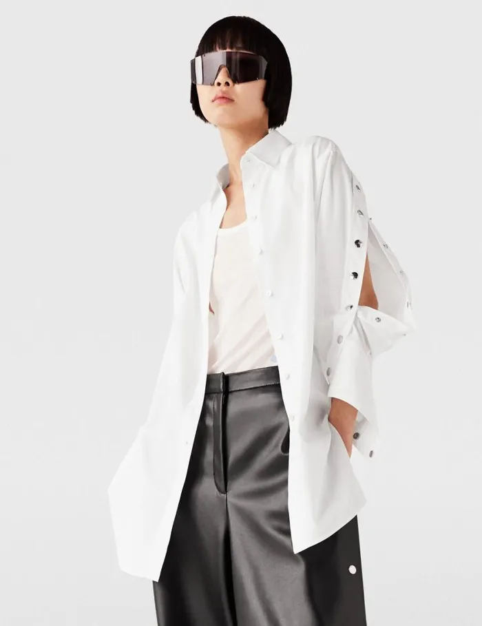 Women Classic Collar LongSleeve Shirt Pure White Stella McCartney Shirts And Tops Women Classic Collar LongSleeve Shirt Pure White Stella McCartney Shirts And Tops