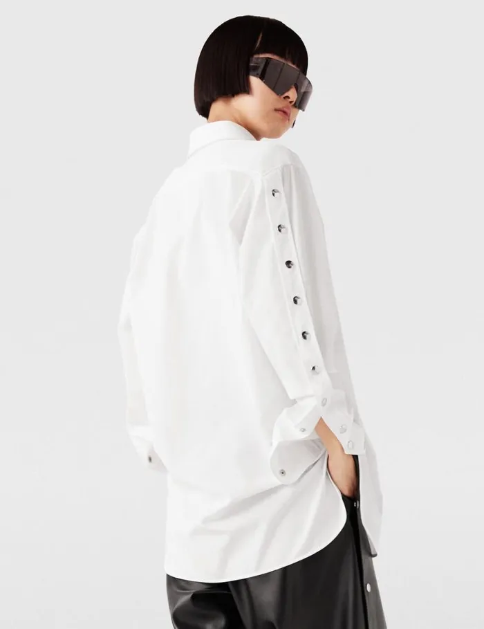 Women Classic Collar LongSleeve Shirt Pure White Stella McCartney Shirts And Tops Women Classic Collar LongSleeve Shirt Pure White Stella McCartney Shirts And Tops