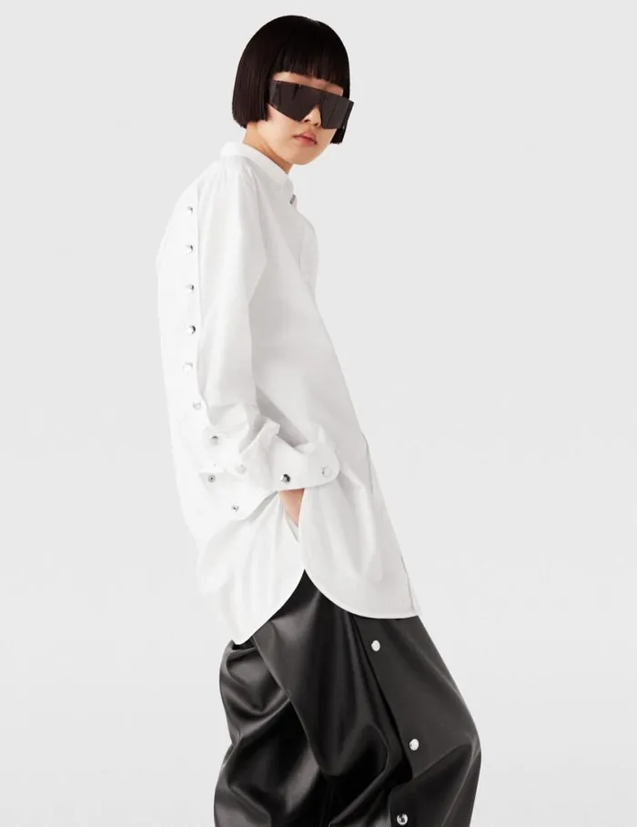 Women Classic Collar LongSleeve Shirt Pure White Stella McCartney Shirts And Tops Women Classic Collar LongSleeve Shirt Pure White Stella McCartney Shirts And Tops